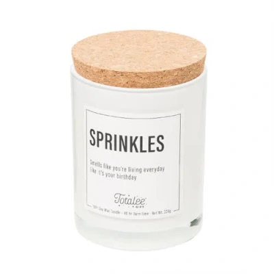 Totalee Gift Sprinkles Soy Candle Wax White 7.76 oz Burn Time 40