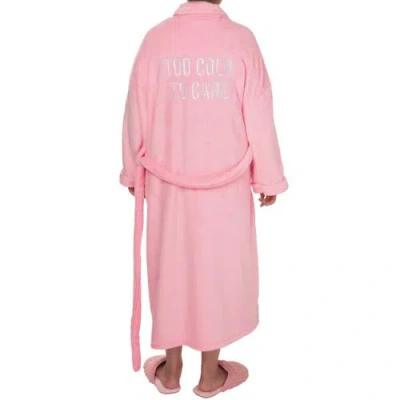 Totalee Gift Too Cold To Care Robe Lg/xl Pink
