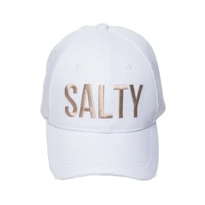 Totalee Gift White Distressed Salty Hat Cotton White In Brown