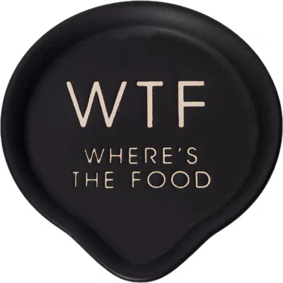 Totalee Gift Wtf Spoon Rest Ceramic Black