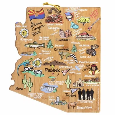 Totally Bamboo Arizona Cutting & Serving Board With Artwork By Fish Kiss