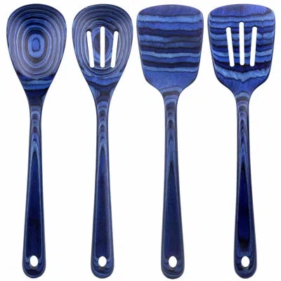 Totally Bamboo Baltique Malta 4-piece Layered Birch Utensil Set In Multicolor