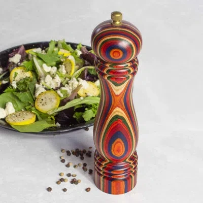 Totally Bamboo Baltique Marrakesh Adjustable Wooden Pepper Mill In Multicolor