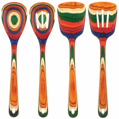 Totally Bamboo Baltique® Marrakesh Collection 4-piece Cooking Utensil Set In Multicolor