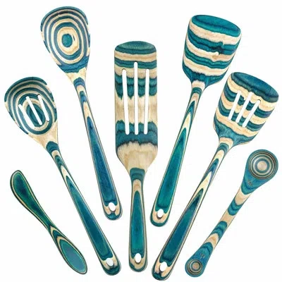 Totally Bamboo Baltique Mykonos 7-piece Layered Birch Utensil Set In Multicolor