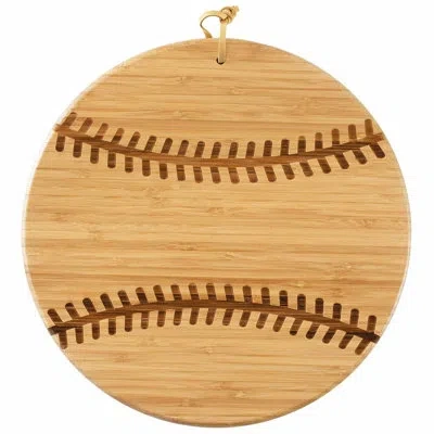 Totally Bamboo Baseball-shaped Bamboo Cutting & Serving Board