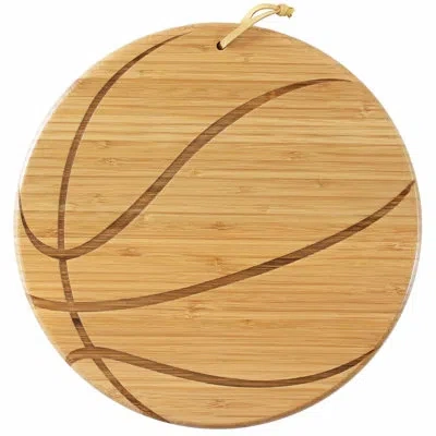 Totally Bamboo Basketball-shaped Bamboo Cutting And Serving Board