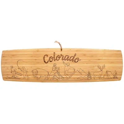 Totally Bamboo Colorado 30-inch Engraved Bamboo Charcuterie Board In Brown