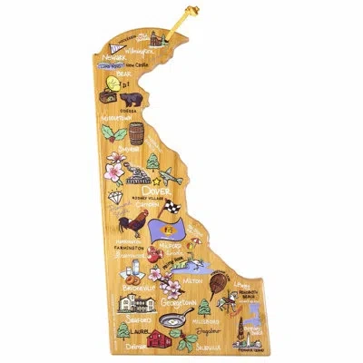 Totally Bamboo Delaware Cutting & Serving Board With Artwork By Fish Kiss