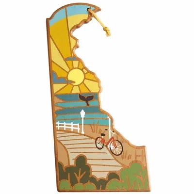 Totally Bamboo Delaware Cutting & Serving Board With Artwork By Summer Stokes