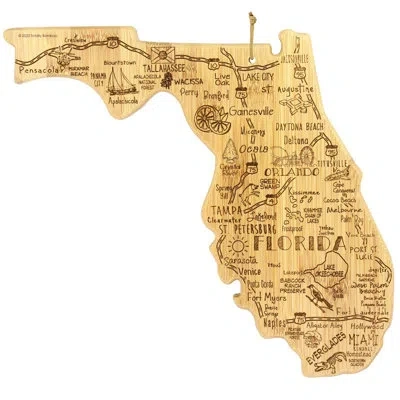 Totally Bamboo Destination Florida Bamboo Cutting & Serving Board In Brown