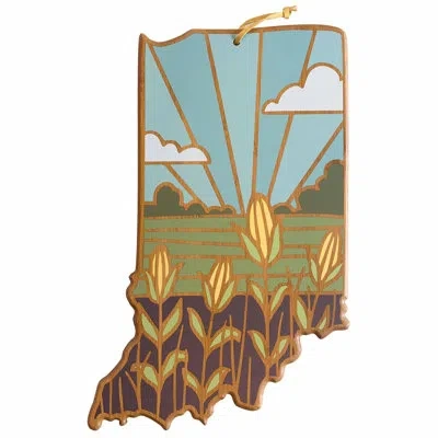 Totally Bamboo Indiana Cutting & Serving Board With Artwork By Summer Stokes