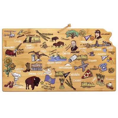 Totally Bamboo Kansas Cutting & Serving Board With Artwork By Fish Kiss