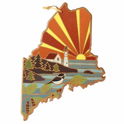 Totally Bamboo Maine Cutting & Serving Board With Artwork By Summer Stokes