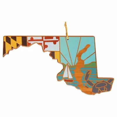 Totally Bamboo Maryland Cutting & Serving Board With Artwork By Summer Stokes