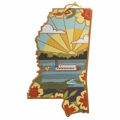 Totally Bamboo Mississippi Cutting & Serving Board With Artwork By Summer Stokes