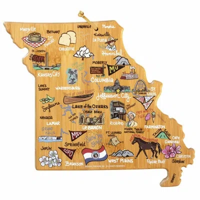 Totally Bamboo Missouri Cutting & Serving Board With Artwork By Fish Kiss
