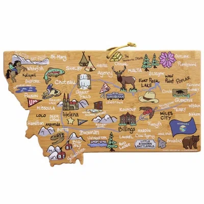 Totally Bamboo Montana Cutting & Serving Board With Artwork By Fish Kiss