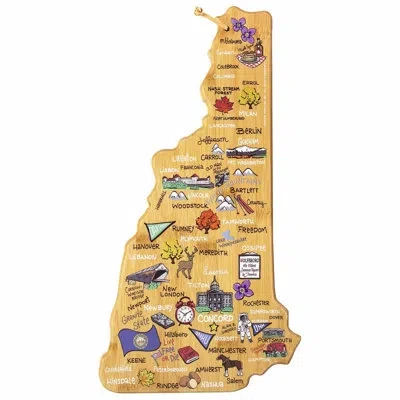 Totally Bamboo New Hampshire Cutting & Serving Board With Artwork By Fish Kiss