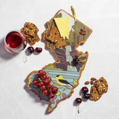 Totally Bamboo New Jersey Cutting & Serving Board With Artwork By Summer Stokes
