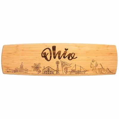 Totally Bamboo Ohio 30-inch Engraved Bamboo Charcuterie Board