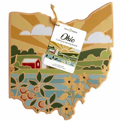 Totally Bamboo Ohio Cutting & Serving Board With Artwork By Summer Stokes