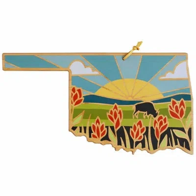 Totally Bamboo Oklahoma Cutting & Serving Board With Artwork By Summer Stokes