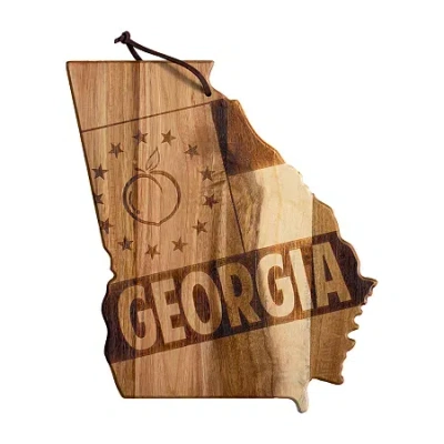 Totally Bamboo Origins State Shaped Serving And Cutting Board In Brown