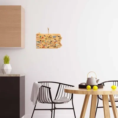 Totally Bamboo Pennsylvania Cutting & Serving Board With Artwork By Fish Kiss