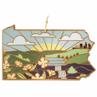 Totally Bamboo Pennsylvania Cutting & Serving Board With Artwork By Summer Stokes