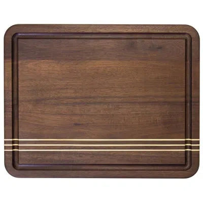 Totally Bamboo Rock & Branch Acacia Wood Pinstripe Cutting And Serving Board