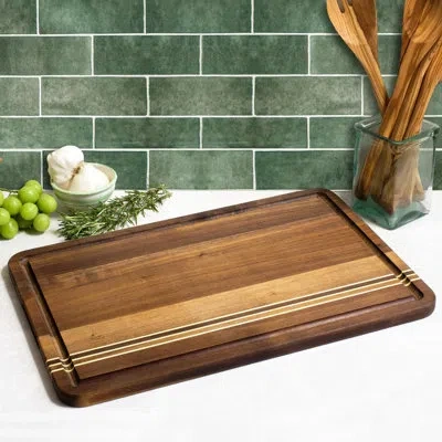 Totally Bamboo Rock & Branch Acacia Wood Pinstripe Cutting And Serving Board