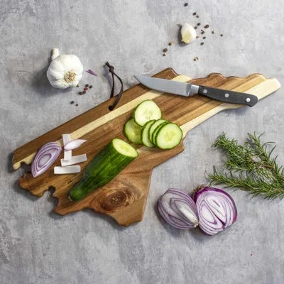 Totally Bamboo Rock & Branch Origins North Carolina Acacia Cutting & Serving Board