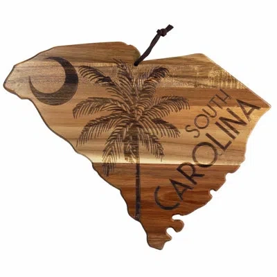Totally Bamboo Rock & Branch Origins South Carolina Acacia Cutting & Serving Board In Brown