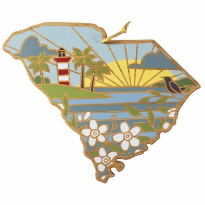 Totally Bamboo South Carolina Cutting & Serving Board With Artwork By Summer Stokes