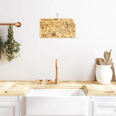 Totally Bamboo State Destination Series Bamboo Kansas Cutting Board
