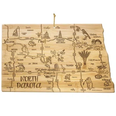 Totally Bamboo State Destination Series Bamboo North Dakota Cutting Board