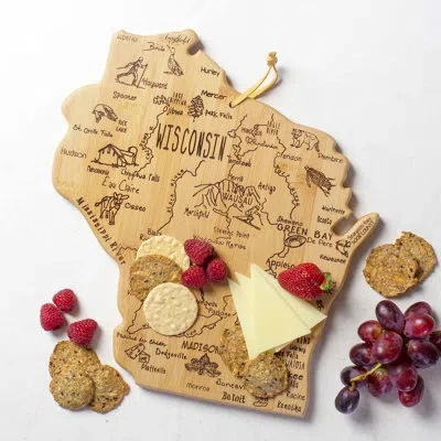 Totally Bamboo State Destination Series Bamboo Wisconsin Cutting Board