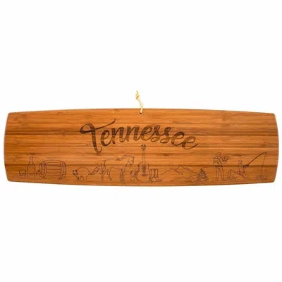 Totally Bamboo Tennessee 30-inch Engraved Bamboo Charcuterie Board In Brown