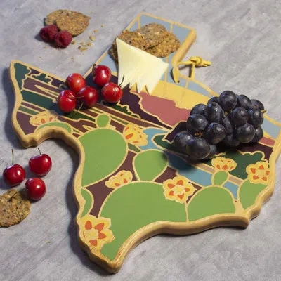 Totally Bamboo Texas Cutting & Serving Board With Artwork By Summer Stokes