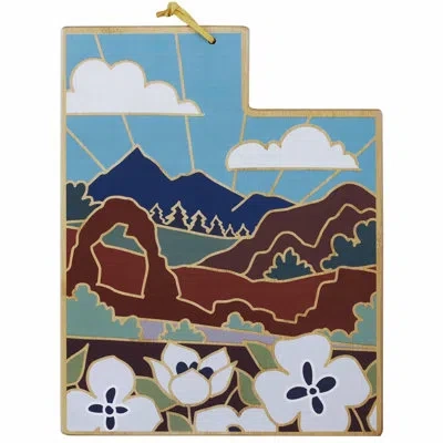Totally Bamboo Utah Cutting & Serving Board With Artwork By Summer Stokes