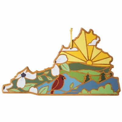 Totally Bamboo Virginia Cutting & Serving Board With Artwork By Summer Stokes