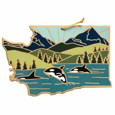 Totally Bamboo Washington Cutting & Serving Board With Artwork By Summer Stokes
