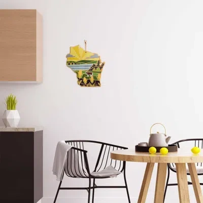 Totally Bamboo Wisconsin Cutting & Serving Board With Artwork By Summer Stokes