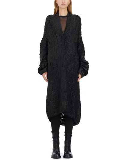 Totally.h Cardigan Lungo Laminato In Black