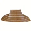 Tote London Women's Brown / Neutrals Exaggerated Hip-shaped Obi Belt Handwoven Nigerian Sanyan Aso Oke