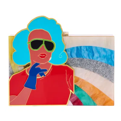Tote London Women's Gerardo's Muse Limited Edition Acrylic Clutch By  Villareal Studio