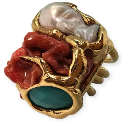 Tote London Women's Gold Terra Tide Ring