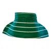 Tote London Women's Green / Neutrals Exaggerated Hip-shaped Obi Belt  Handwoven Green & White  Nigerian Aso Oke