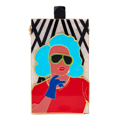 Tote London Women's Le Muse Deco Pop Tall Clutch   X Villareal Studio